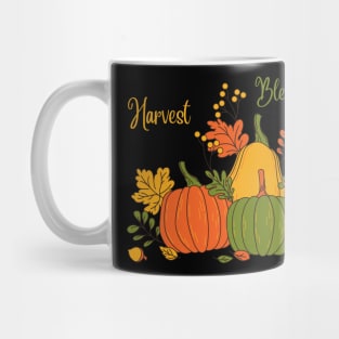 Harvest Blessings Fall Season Pumpkin Halloween Thanksgiving and Fall Color Lovers Mug